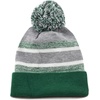 image:imageKids Youth Hat Warm Pompom Stretchy Knit Cuffed Beanie Cap HatK05dark Green