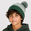image:imageKids Youth Hat Warm Pompom Stretchy Knit Cuffed Beanie Cap HatK05dark Green
