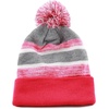 image:imageKids Youth Hat Warm Pompom Stretchy Knit Cuffed Beanie Cap HatK05hot Pink