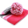 image:imageKids Youth Hat Warm Pompom Stretchy Knit Cuffed Beanie Cap HatK05hot Pink