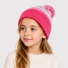 image:imageKids Youth Hat Warm Pompom Stretchy Knit Cuffed Beanie Cap HatK05hot Pink