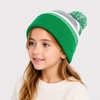 image:imageKids Youth Hat Warm Pompom Stretchy Knit Cuffed Beanie Cap HatK05kelly Green