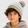 image:imageKids Youth Hat Warm Pompom Stretchy Knit Cuffed Beanie Cap HatK05khaki