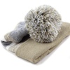 image:imageKids Youth Hat Warm Pompom Stretchy Knit Cuffed Beanie Cap HatK05khaki