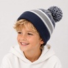 image:imageKids Youth Hat Warm Pompom Stretchy Knit Cuffed Beanie Cap HatK05navy