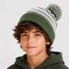 image:imageKids Youth Hat Warm Pompom Stretchy Knit Cuffed Beanie Cap HatK05olive