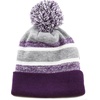 image:imageKids Youth Hat Warm Pompom Stretchy Knit Cuffed Beanie Cap HatK05purple