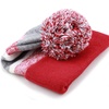 image:imageKids Youth Hat Warm Pompom Stretchy Knit Cuffed Beanie Cap HatK05red