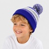 image:imageKids Youth Hat Warm Pompom Stretchy Knit Cuffed Beanie Cap HatK05royal Blue