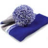 image:imageKids Youth Hat Warm Pompom Stretchy Knit Cuffed Beanie Cap HatK05royal Blue
