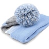 image:imageKids Youth Hat Warm Pompom Stretchy Knit Cuffed Beanie Cap HatK05sky Blue