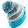 image:imageKids Youth Hat Warm Pompom Stretchy Knit Cuffed Beanie Cap HatK05turquoise