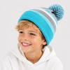 image:imageKids Youth Hat Warm Pompom Stretchy Knit Cuffed Beanie Cap HatK05turquoise