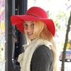image:imageThe Hat Depot 1400F2173 Womens Floppy Wide Brim Hat with Chain DecorationRed
