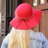 image:imageThe Hat Depot 1400F2173 Womens Floppy Wide Brim Hat with Chain DecorationRed