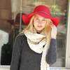 image:imageThe Hat Depot 1400F2173 Womens Floppy Wide Brim Hat with Chain DecorationRed