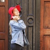image:imageThe Hat Depot 1400F2173 Womens Floppy Wide Brim Hat with Chain DecorationRed