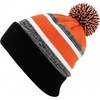 image:imageKids Pom Pom Beanie Winter Hat for Boys amp Girls Ages 25 Warm Knit Cuffed Beanie for School Skiing amp Outdoor WearBlackOrange