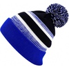image:imageKids Pom Pom Beanie Winter Hat for Boys amp Girls Ages 25 Warm Knit Cuffed Beanie for School Skiing amp Outdoor WearRoyal BlueBlack