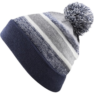 image:imageKids Youth Hat Warm Pompom Stretchy Knit Cuffed Beanie Cap HatK05navy