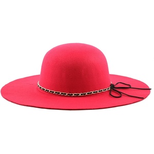 image:imageThe Hat Depot 1400F2173 Womens Floppy Wide Brim Hat with Chain DecorationRed