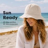 image:imageWomens Cotton Bucket Hat Lightweight Packable Summer Sun Hat with Round Top Design for Beach Travel2 Tennis  Dark Denim