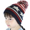 image:imageKids Youth Hat Warm Pompom Stretchy Knit Cuffed Beanie Cap HatK05flag