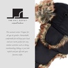 image:imageFaux Fur Safety Reflective Plain Plaid Aviator Trapper Hat Snow Ski Trooper Winter Cap1 Plain  Black