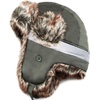 image:imageFaux Fur Safety Reflective Plain Plaid Aviator Trapper Hat Snow Ski Trooper Winter Cap1 Reflective  Olive