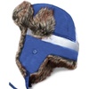image:imageFaux Fur Safety Reflective Plain Plaid Aviator Trapper Hat Snow Ski Trooper Winter Cap1 Reflective  Royal Blue