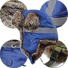image:imageFaux Fur Safety Reflective Plain Plaid Aviator Trapper Hat Snow Ski Trooper Winter Cap1 Reflective  Royal Blue