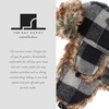 image:imageFaux Fur Safety Reflective Plain Plaid Aviator Trapper Hat Snow Ski Trooper Winter Cap3 Plaid  Gray