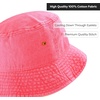 image:imageCotton Bucket Hat Packable Sun Hat  Unisex Summer Travel Beach Fisherman Hat for Men Women Outdoor Fishing HikingNeonpink